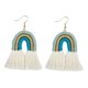thumbnail image 4 of Pendientes Colgantes Con Forma De Arco Iris Con Flecos Y Borlas De Joyería De Moda Verde, 4 of 5