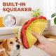 thumbnail image 2 of Juguete para perro PrimePets Taco de peluche chirriante, 2 of 7