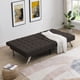 thumbnail image 1 of WOOD FRAME, STAINLESS LEG, FUTON, SOFA BED Espresso, 1 of 3
