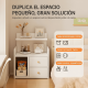 thumbnail image 2 of Velador mesa de noche MDF organizador 2 cajones blanco, 2 of 3