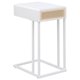 thumbnail image 3 of Mesa lateral en C Benjara Lanie de 1 cajón, blanca, con estructura metálica y ratán, 3 of 4