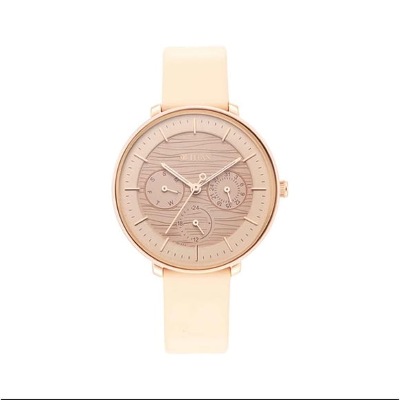 Reloj Titan Viva analógico con esfera plateada para mujer 2622WM01