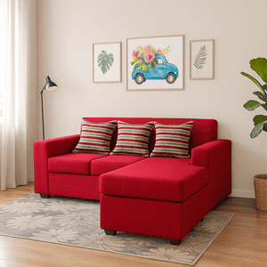 Muebles Duna - Sofá Intercambiable Viena Lino Rojo