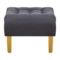 Bodevir - Pouf Wood 1C Felpa 01 Gris