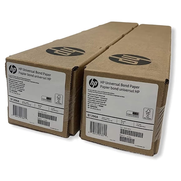 Paper Universal Bond De Gran Formato 24 X 150 Pies 80 G m² 2 Rollos