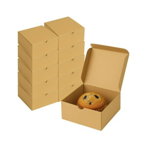 Disparo - Set 10 Cajas Kraft 15X15X8Cm Contenedor Desechable Carton