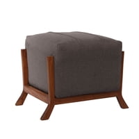 Latam Home - Pouf Marsella Lino Gris Oscuro