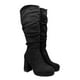 thumbnail image 3 of Bota para mujer color negro estilo corrugado., 3 of 5