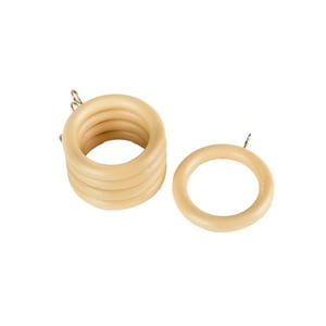 Metalhsa - Pack 10 Anillas De Madera Color Natural 28 Mm