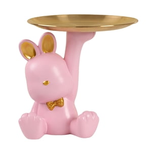 Bothyi - Figuritas De Conejo, Estatua Moderna, Adorno Para Sala De Estar, Inauguración De La Casa, Dormitorio, Rosa