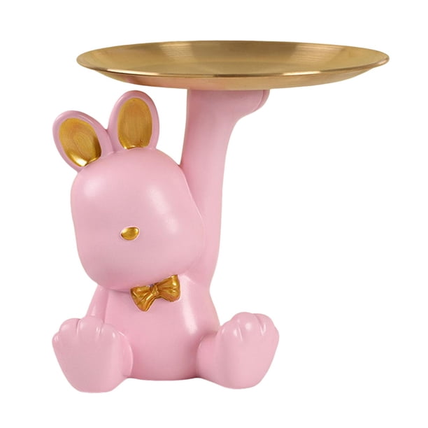 Figuritas De Conejo, Estatua Moderna, Adorno Para Sala De Estar, Inauguración De La Casa, Dormitorio, Rosa