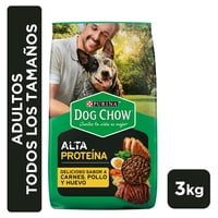Alimento Seco Perro Adulto Alta Proteina Carne Bolsa 3 Kg Dog Chow