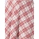 thumbnail image 5 of Falda corta de línea A con cintura elástica y diseño clásico de cuadros vintage para mujer para otoño e invierno Beige Rosado M, 5 of 6