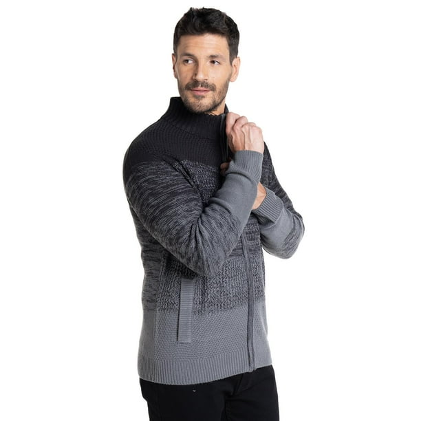 Sweater Full Zipper Gris Oscuro M