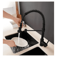 Genérico - Llave Monomando Lavaplatos Griferia Flexible Color Negro