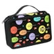 thumbnail image 4 of Bolsa de lápices de 2 capas con 72 ranuras, bolsa de papelería, bolsa de maquillaje, funciones, 7,87x4,92x3,15 pulgadas, doble cremallera, bolsa , negro Negro-1, 4 of 5