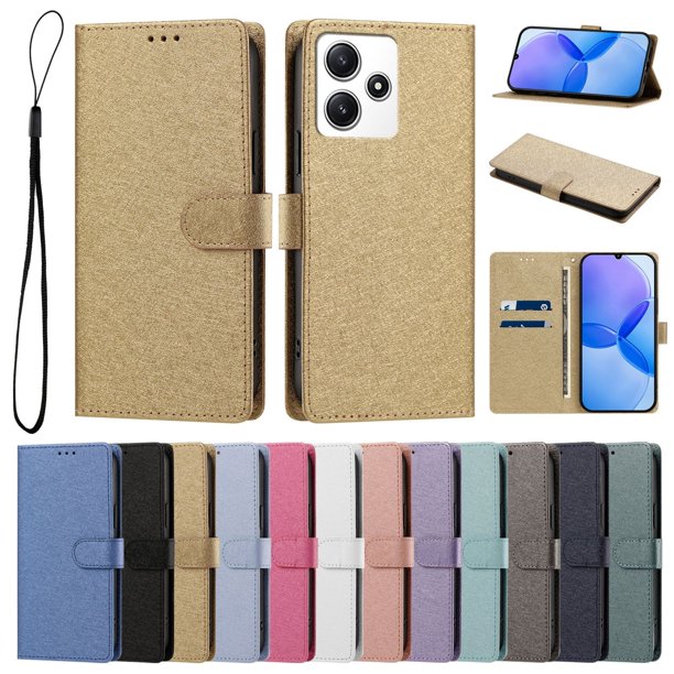 Cartera Protectora para Xiaomi Redmi 12 con Soporte, Dorado
