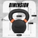 thumbnail image 2 of Kettlebell Yes4All con recubrimiento en polvo de hierro fundido de 10 kg, color naranja, 2 of 7