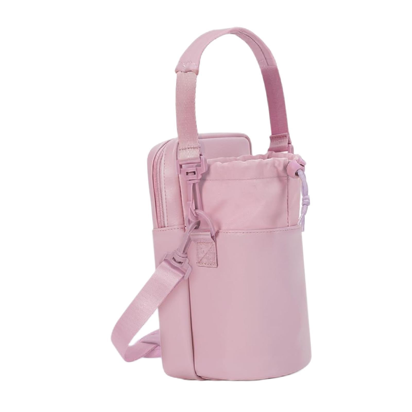 Ioensy - Bolsa Para Transportar Botellas De Agua Con Bolsillo Para Teléfono, Ideal Como Regalo Para Picnic, Color Rosa