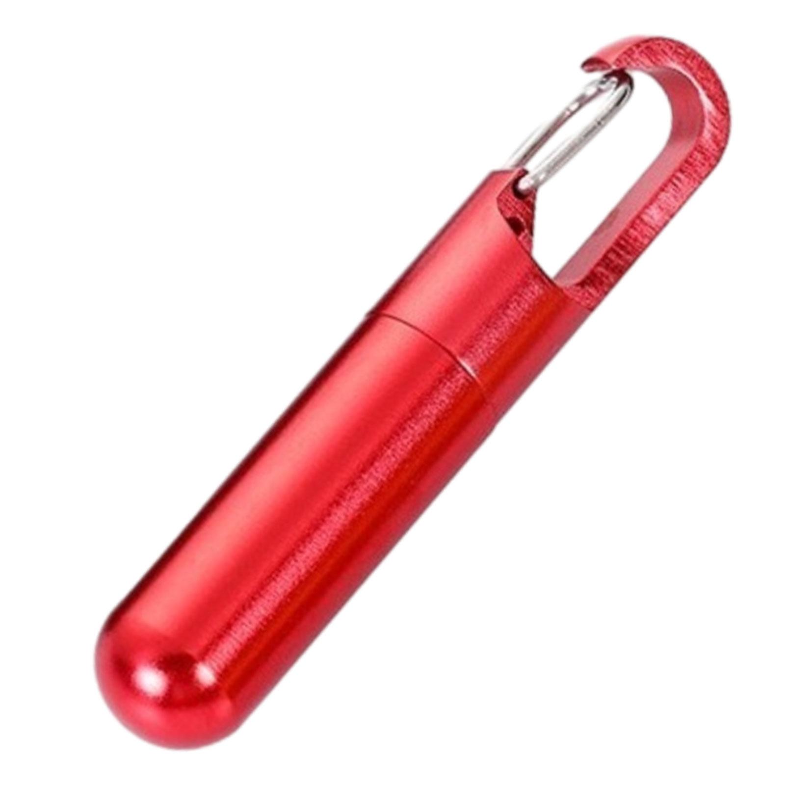 Ioensy - Llavero Con Pastillero, Metal Multiusos Ligero, Para Bolso De Picnic De Oficina, Color Rojo