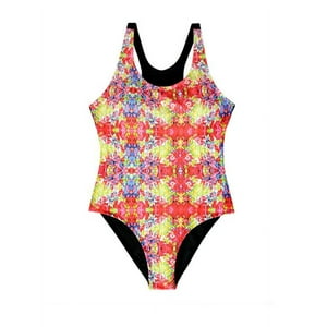 Samia - Traje De Baño Deportivo Clásico Estampado Rojo Xxl