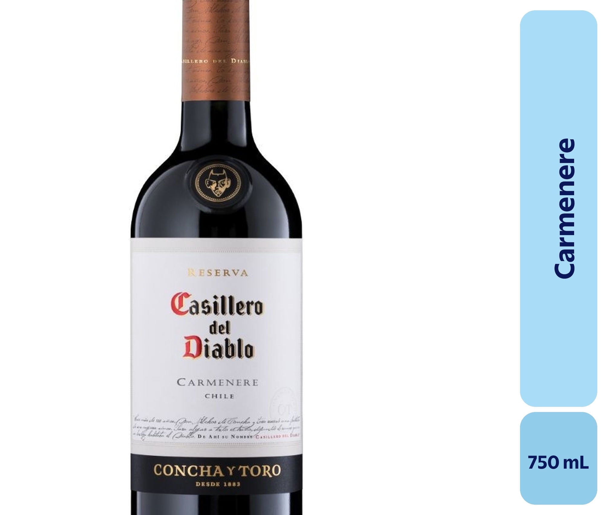 Vino Carménère Botella 750 mL Casillero Del Diablo