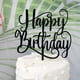 thumbnail image 1 of Decoración para tartas Ruscalin Black Mirror Acrílico Feliz Cumpleaños, 1 of 8