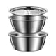thumbnail image 2 of Cuenco Rallador De Acero Inoxidable Para Cocina, Cuenco Para Lavar Verduras, Portátil, 26cm, 2 of 3