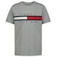 thumbnail image 1 of Camiseta Tommy Hilfiger de manga corta para niños con bandera de 6 años, gris, 1 of 1