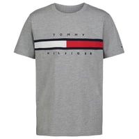 Camiseta Tommy Hilfiger De Manga Corta Con Bandera Para Niños De 16 A 18 Años