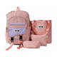 thumbnail image 1 of Set 4 Piezas Mochila Urbana Escolar , Bandolera, Estuche rosa, 1 of 2