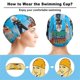 thumbnail image 3 of Monstruos contra alienígenas Gorro de Natación de Licra, Gorro de Baño de Tela Cómoda, Gorro Elástico Antideslizante para Hombres, Mujeres y Niños, 3 of 6