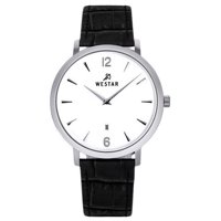 Westar - Reloj Profile Correa De Cuero Esfera Blanca Cuarzo 50219Stn101 Para Hombre