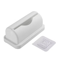 Bothyi - Dispensador De Bolsas De Basura De Montaje En Pared Colgante Para Adorno De Gabinete De Sala De Estar Blanco