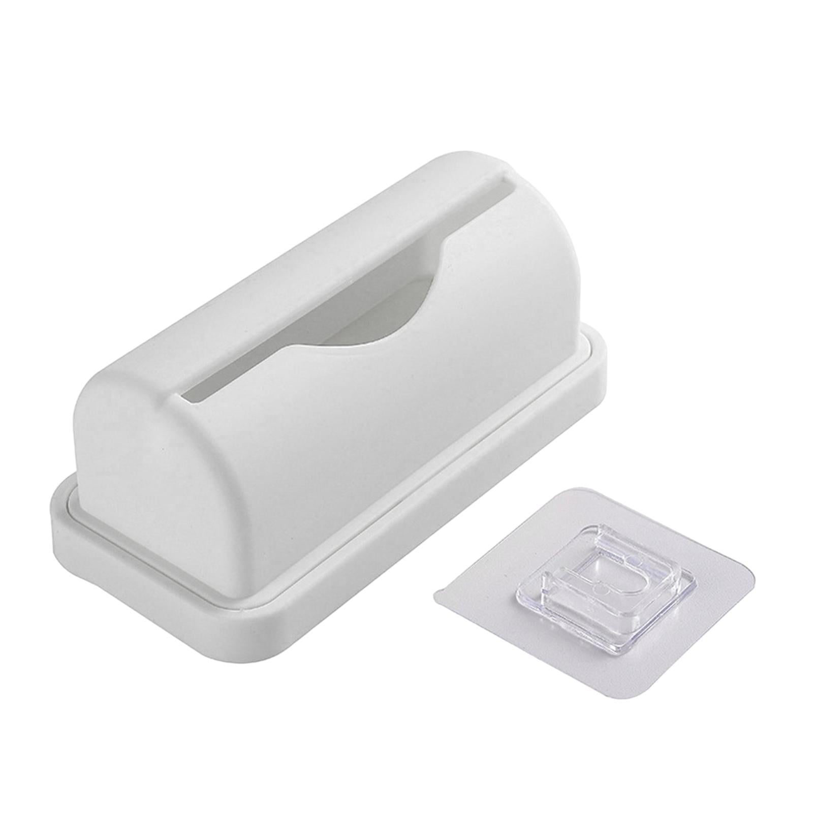 Bothyi - Dispensador De Bolsas De Basura De Montaje En Pared Colgante Para Adorno De Gabinete De Sala De Estar Blanco