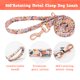 thumbnail image 4 of Set de Collar y Correa para Perro HMTRADE Floral Ajustable L Naranja, 4 of 6