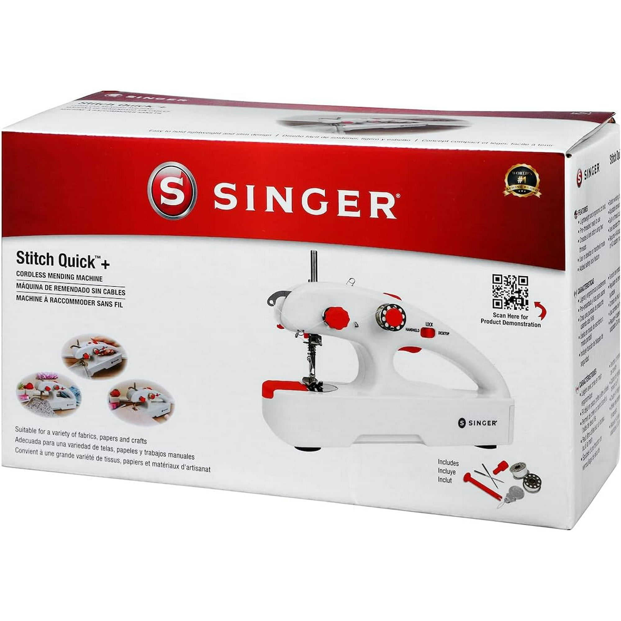 Mini Máquina De Coser Singer Stitch Quick +, Color Blanco