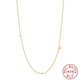 thumbnail image 1 of Collar S925 Plata Pura Inicial Diamante Lateral Con Caja De Regalo, 1 of 3