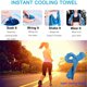 thumbnail image 3 of 3 toallas refrescantes de microfibra para un alivio instantáneo, ideal para yoga, golf, viajes, gimnasio, deportes, camping, fútbol y deportes al aire libre (azul, verde y naranja)., 3 of 8