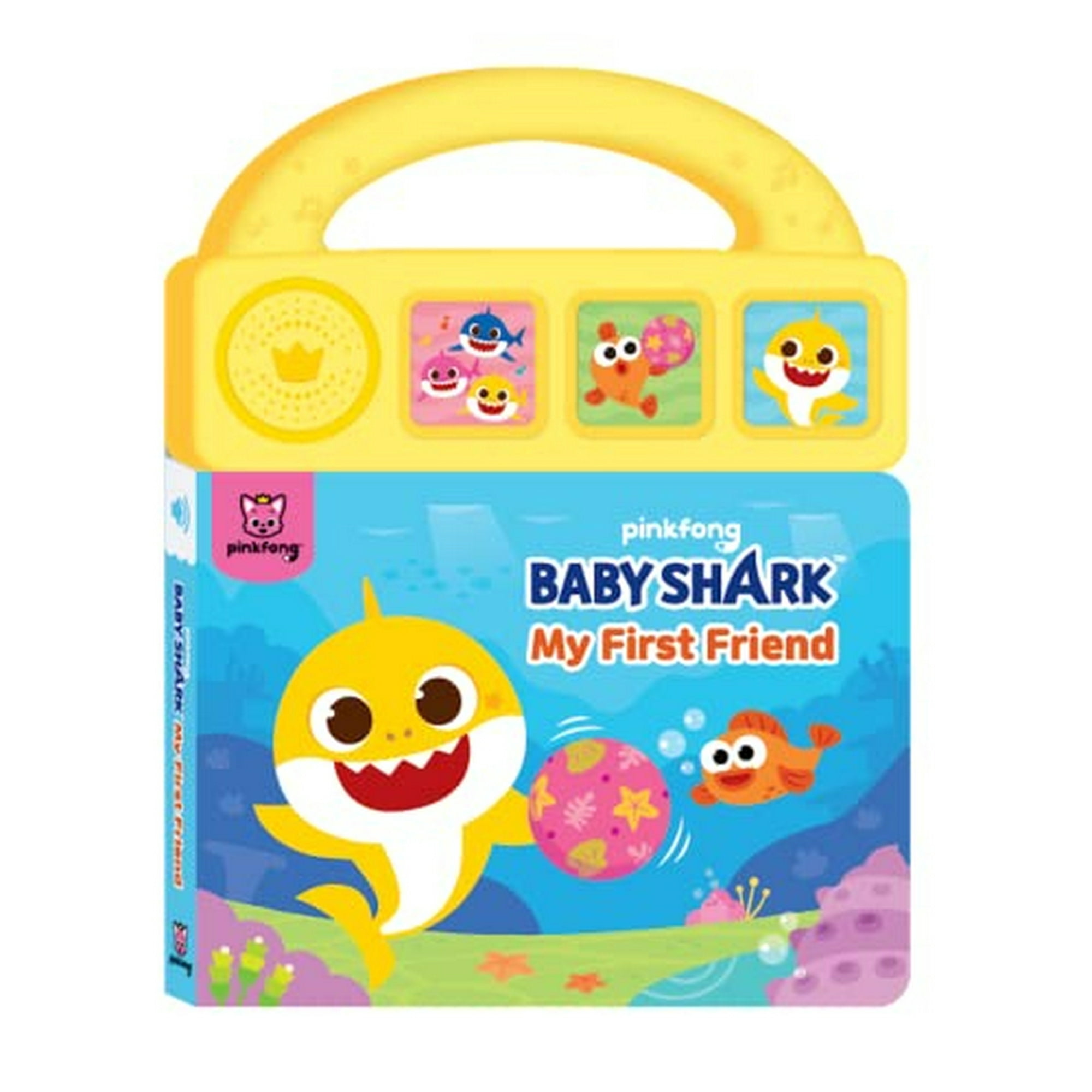 Pinkfong - Baby Shark My First Friend Libro De Sonidos De Historia De 3 Botones Con Asa De Transporte