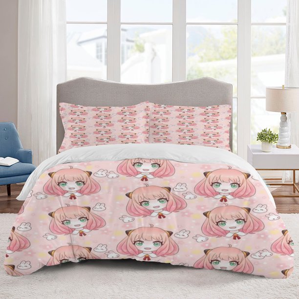 Anya Bedding Sets Cartoon Duvet Cover Lightweight 3 Piece Bet Sets for Kids Boys Girls