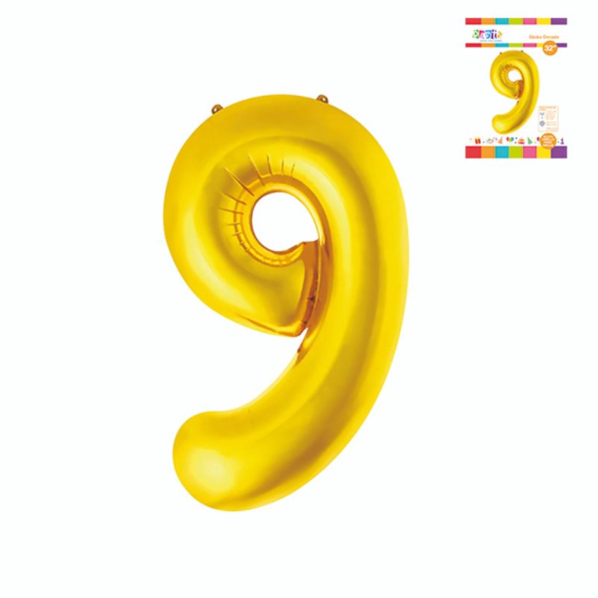 Globo Papel Metal Dorado N9 Party Express