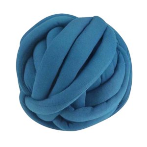 Magideal - Hilo De Lana Grueso, Hilo De Tejer A Mano Para Manualidades, Hilo De Lana Voluminoso Lavable, Hilo De Tejer Para Brazo De Cerca De Cama, Manta Azul