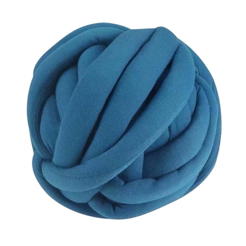 Magideal - Hilo De Lana Grueso, Hilo De Tejer A Mano Para Manualidades, Hilo De Lana Voluminoso Lavable, Hilo De Tejer Para Brazo De Cerca De Cama, Manta Azul