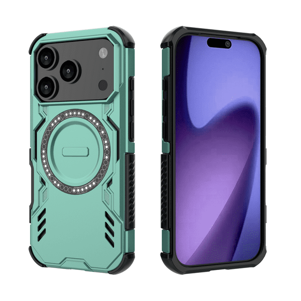 Funda FOXDOCK para iPhone 17 Pro , magnética, resistente a golpes, con soporte, unisex, carga inalámbrica