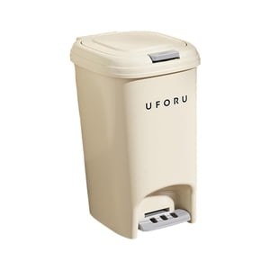 Magideal - Basurero Con Pedal Y Tapa Doble Apertura De Plástico Resistente Adecuado Para Cocina Dormitorio Oficina Entrada Estudio Regalo De Inauguración De Casa 20L