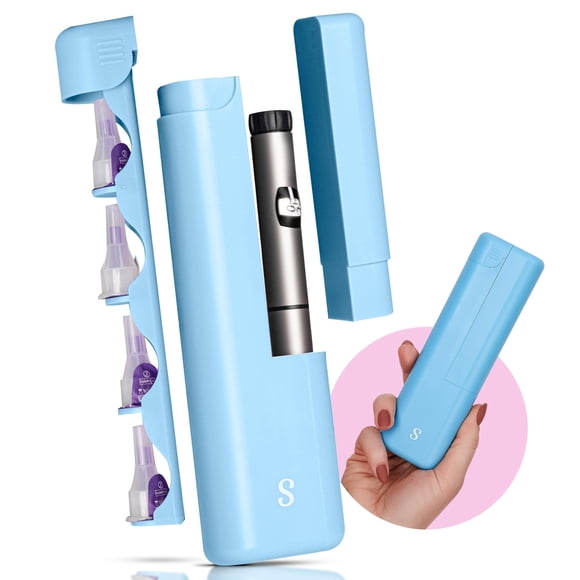 Maletín de viaje para insulina STRAWBERRY & CO DailyEase con dispensador de objetos punzantes