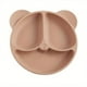thumbnail image 1 of 1pc, Food Grade Silicone Children's Dinner Plate Bowl Suction Cup Format Cute Cartoon Bear Baby Food Supplement Tableware, 1 of 4
