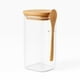 thumbnail image 3 of Set 2 Frascos Contenedores 900mL Vidrio 15cm Cuadrado Cuchara, 3 of 3