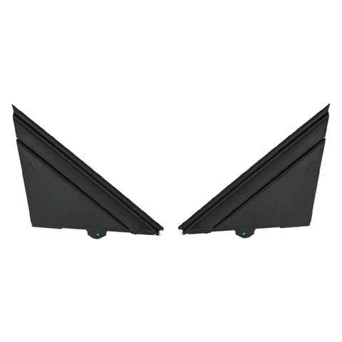 Magideal - 2 Cubiertas Triangulares Para Espejo De Puerta De Coche, Reemplazo Izquierdo Y Derecho, Piezas De Automóviles, Embellecedores Aptos Para 500 Negro Mate